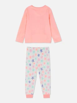 Schlafanzüge Und Nachtwäsche|Primark Langer Regenbogen-Schlafanzug Aus Velours Korallenrot