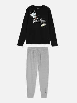 Schlafanzüge|Primark Langer „Rick And Morty“ Schlafanzug Grau meliert