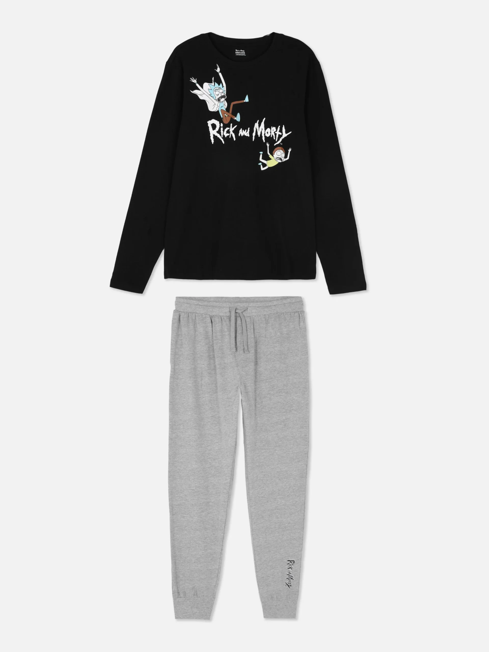 Schlafanzüge|Primark Langer „Rick And Morty“ Schlafanzug Grau meliert