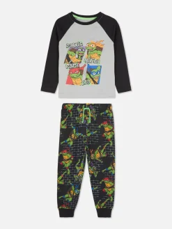 Schlafanzüge Und Nachtwäsche|Primark Langer „Teenage Mutant Ninja Turtles“ Schlafanzug Grau
