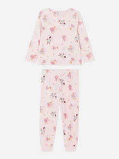 Schlafanzüge Und Nachtwäsche|Primark Langer Velours-Schlafanzug Mit Feenmotiv Hellrosa