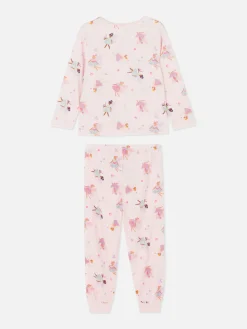 Schlafanzüge Und Nachtwäsche|Primark Langer Velours-Schlafanzug Mit Feenmotiv Hellrosa