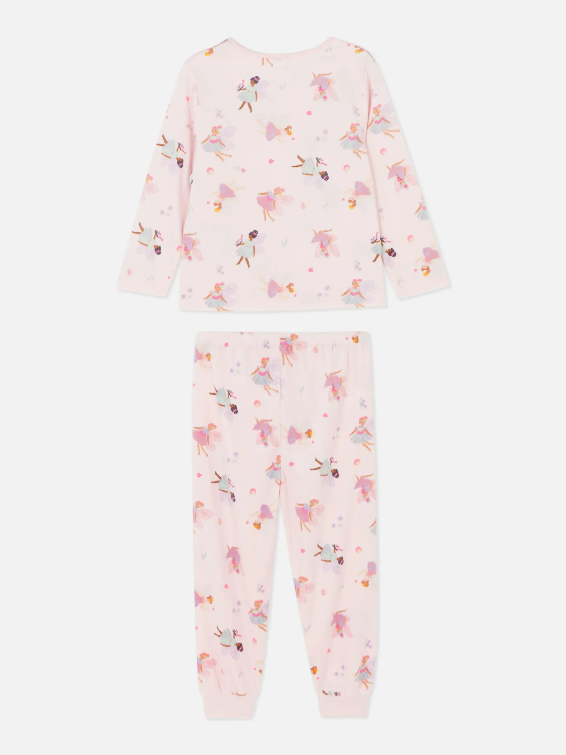 Schlafanzüge Und Nachtwäsche|Primark Langer Velours-Schlafanzug Mit Feenmotiv Hellrosa