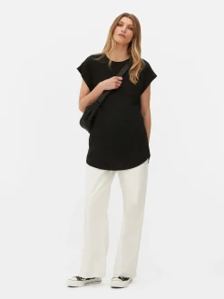 Tops Und T-Shirts|Primark Langes Essential-T-Shirt Schwarz