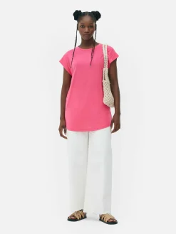 Tops Und T-Shirts|Primark Langes Essential-T-Shirt Rosa