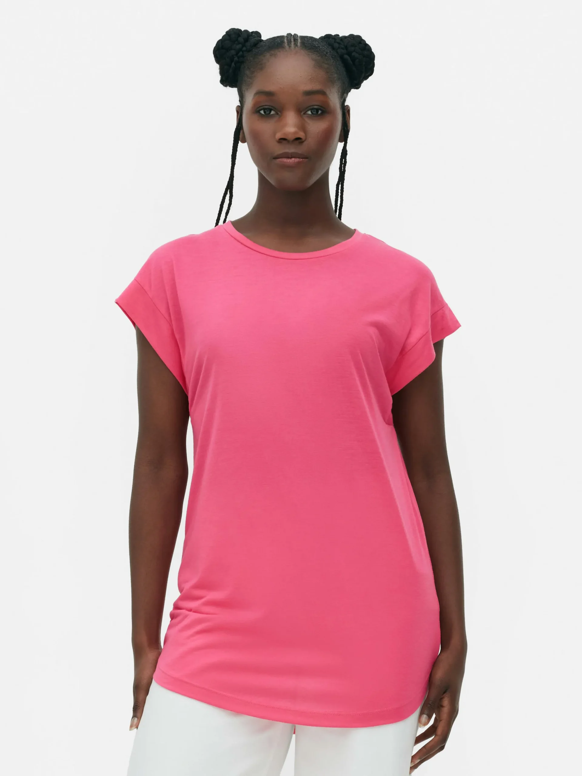 Tops Und T-Shirts|Primark Langes Essential-T-Shirt Rosa
