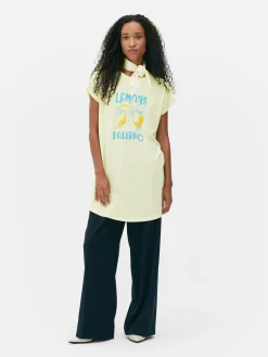 Tops Und T-Shirts|Primark Langes Jersey-T-Shirt Zitronengelb