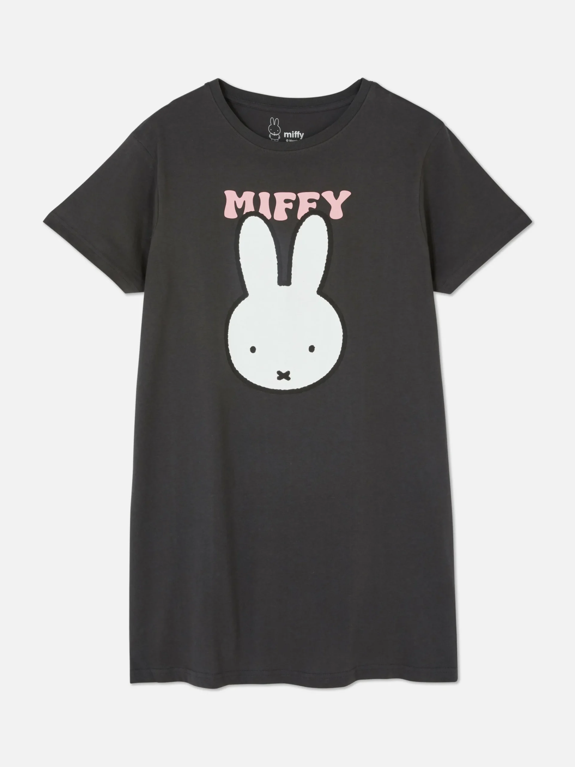 Schlafshirts Und Nachthemden|Primark Langes „Miffy“ Nachthemd Anthrazitfarben