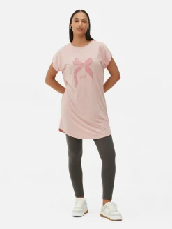 Tops Und T-Shirts|Primark Langes T-Shirt Mit Rundhalsausschnitt Hellrosa