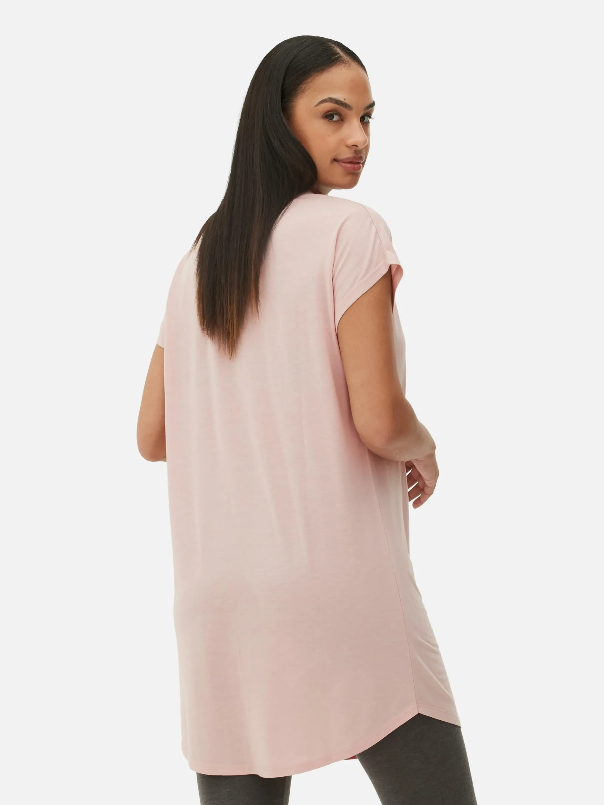 Tops Und T-Shirts|Primark Langes T-Shirt Mit Rundhalsausschnitt Hellrosa