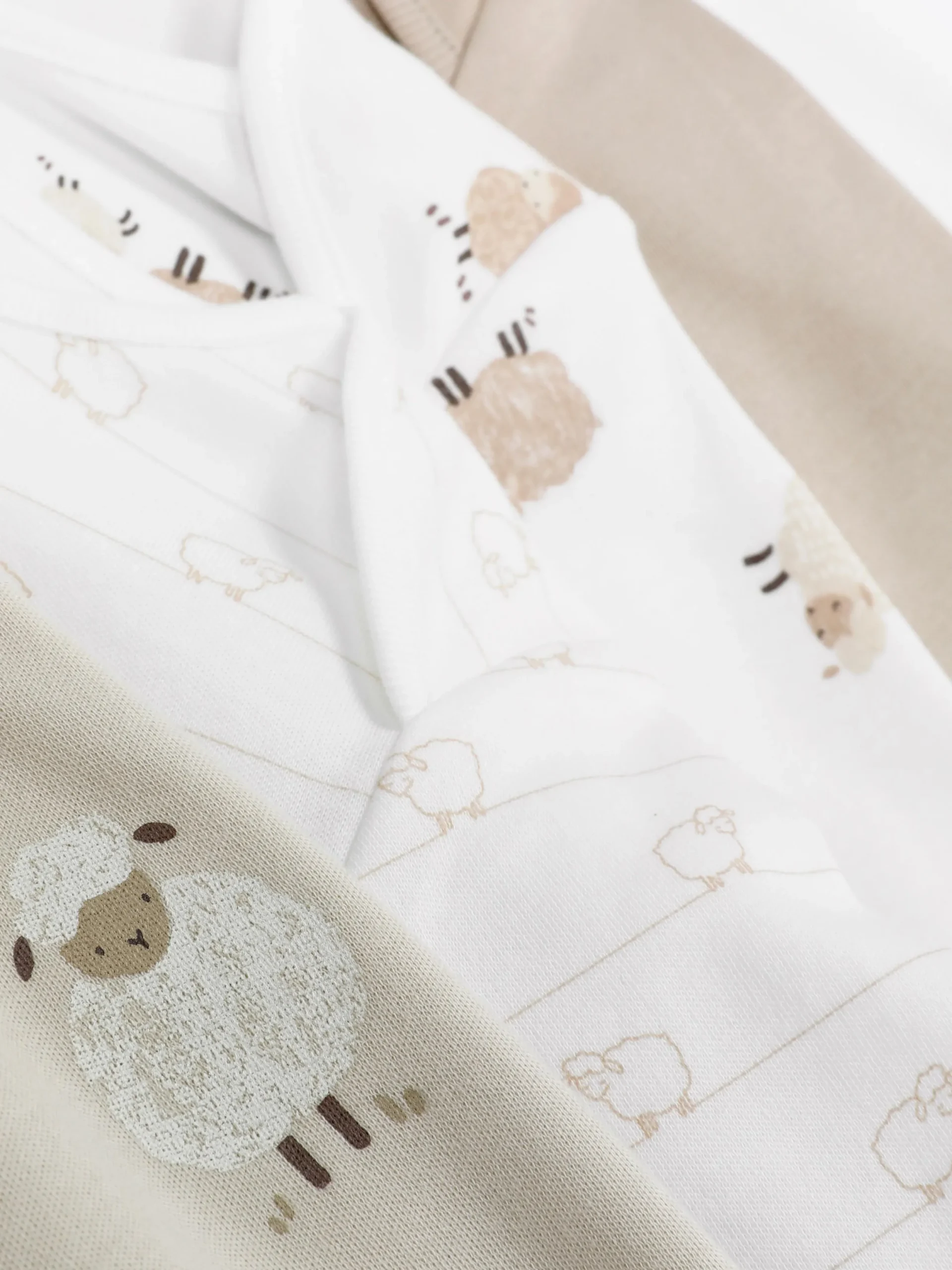Bodys Und Westen|Primark Langärmelige Bodysuits Mit Schafmotiv, 5er-Pack Taupefarben