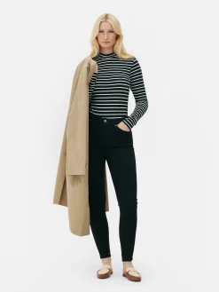 Tops Und T-Shirts|Primark Langärmeliger Body Mit Rollkragen Schwarz/Weiß