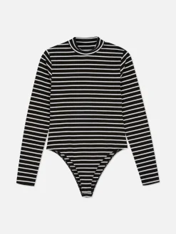 Tops Und T-Shirts|Primark Langärmeliger Body Mit Rollkragen Schwarz/Weiß