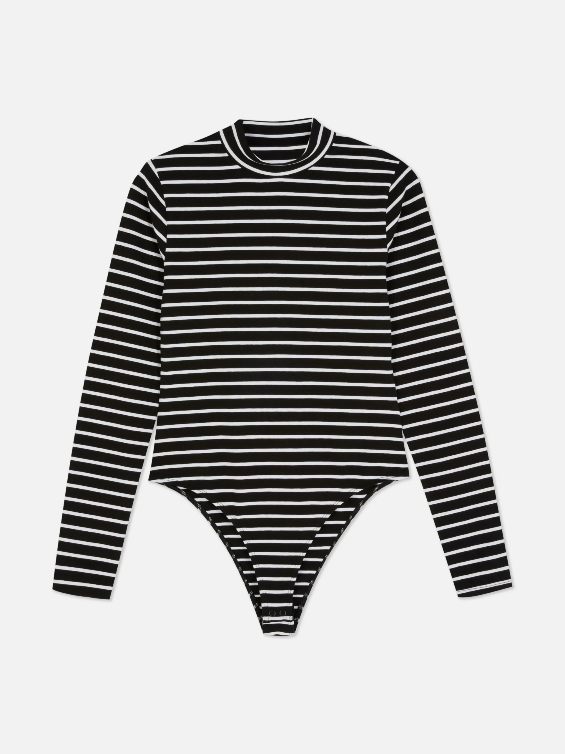 Tops Und T-Shirts|Primark Langärmeliger Body Mit Rollkragen Schwarz/Weiß