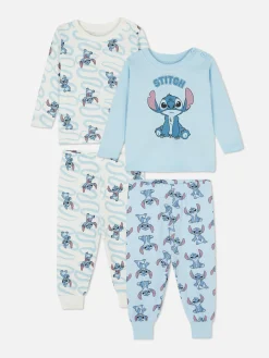 Schlafanzüge Und Nachtwäsche|Schlafanzüge Und Nachtwäsche|Primark Langärmeliger „Disney Stitch“ Schlafanzug, 2er-Pack Blau