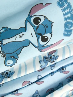 Schlafanzüge Und Nachtwäsche|Schlafanzüge Und Nachtwäsche|Primark Langärmeliger „Disney Stitch“ Schlafanzug, 2er-Pack Blau