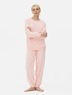 Schlafanzüge|Primark Langärmeliger Fleece-Schlafanzug Rosa