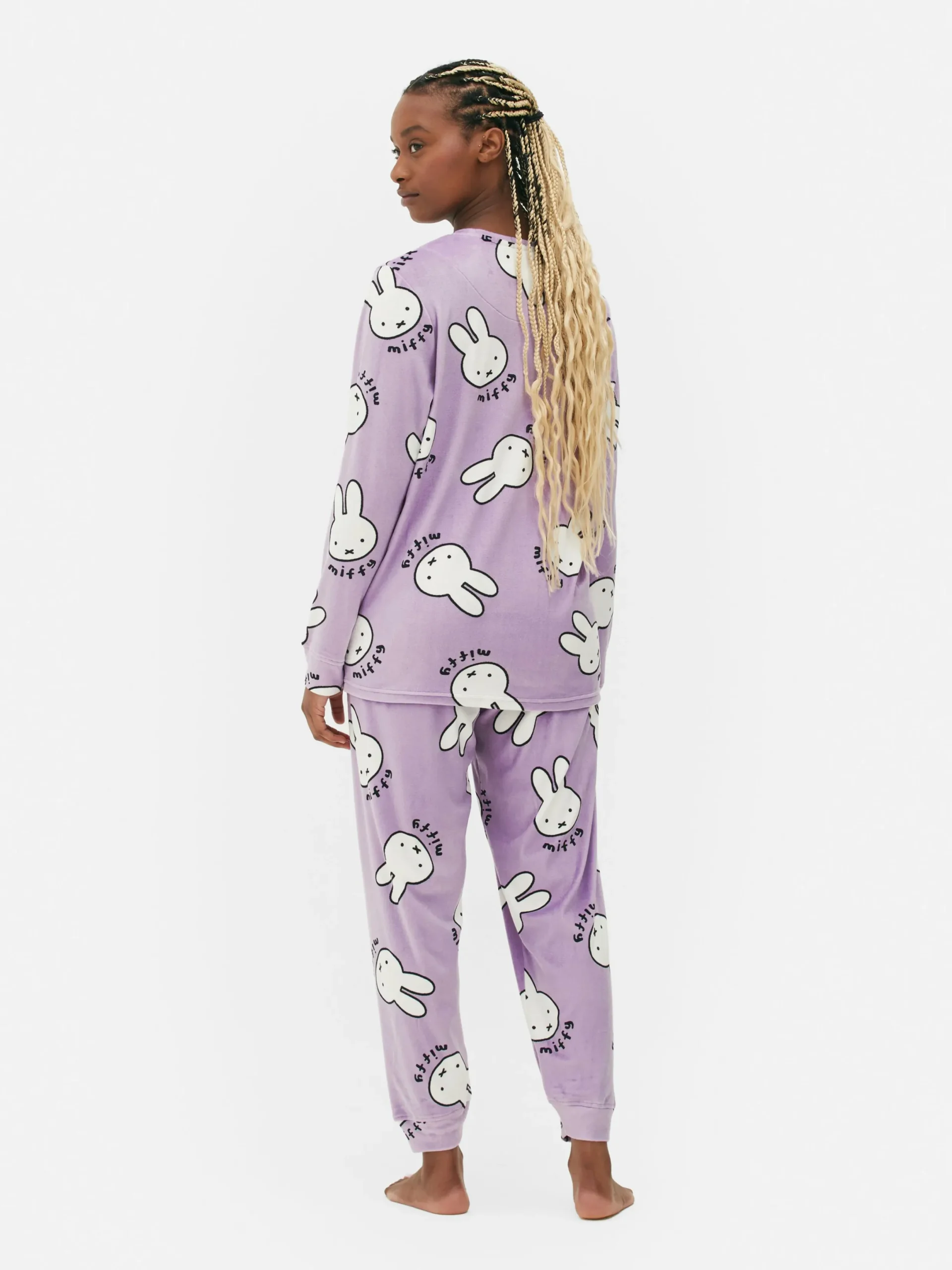 Schlafanzüge|Primark Langärmeliger „Miffy“ Fleece-Schlafanzug Lilafarben