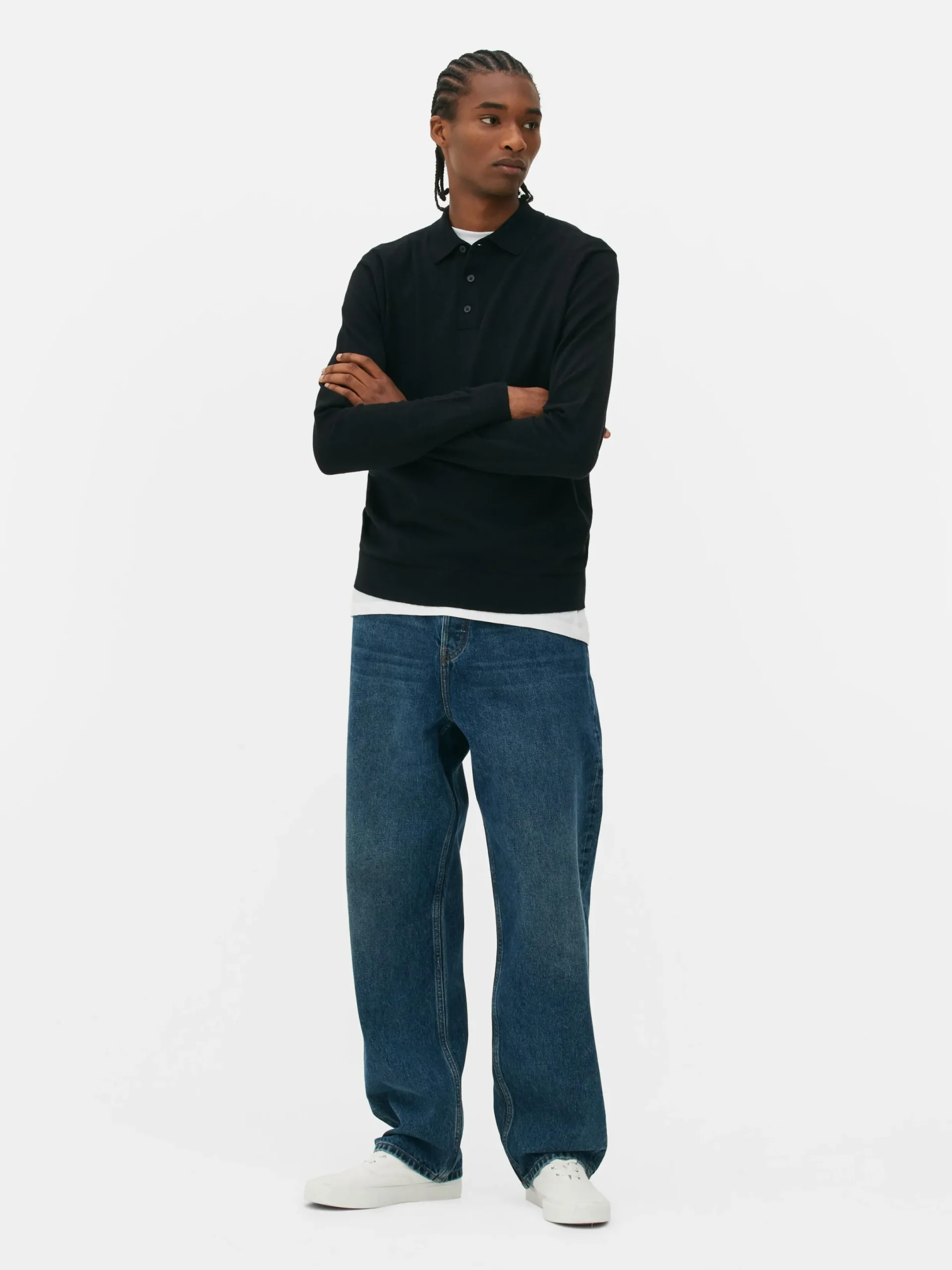Pullover Und Cardigans|Primark Langärmeliger Polopullover Schwarz