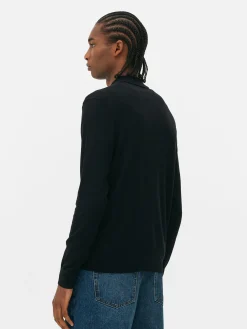 Pullover Und Cardigans|Primark Langärmeliger Polopullover Schwarz