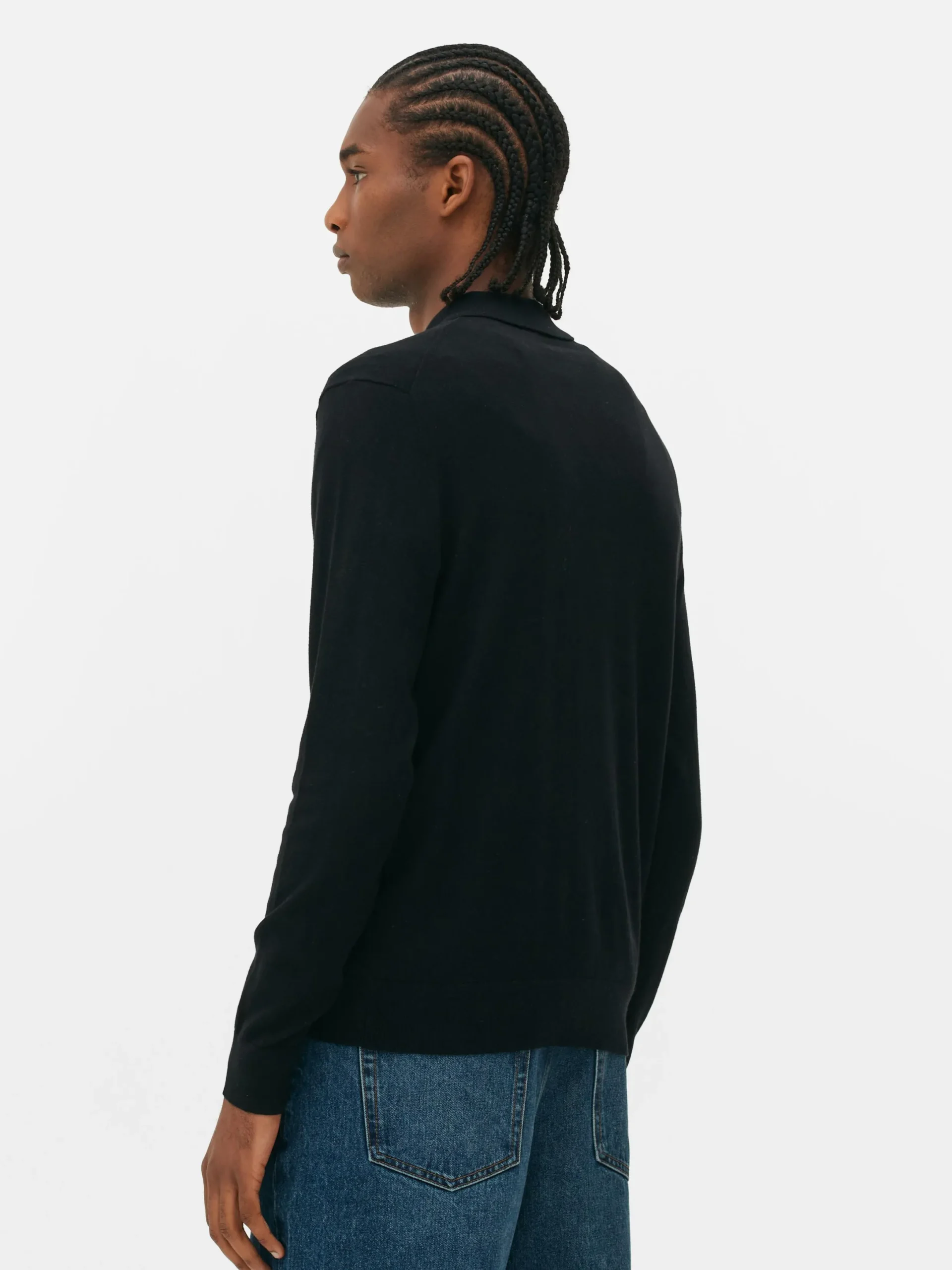 Pullover Und Cardigans|Primark Langärmeliger Polopullover Schwarz