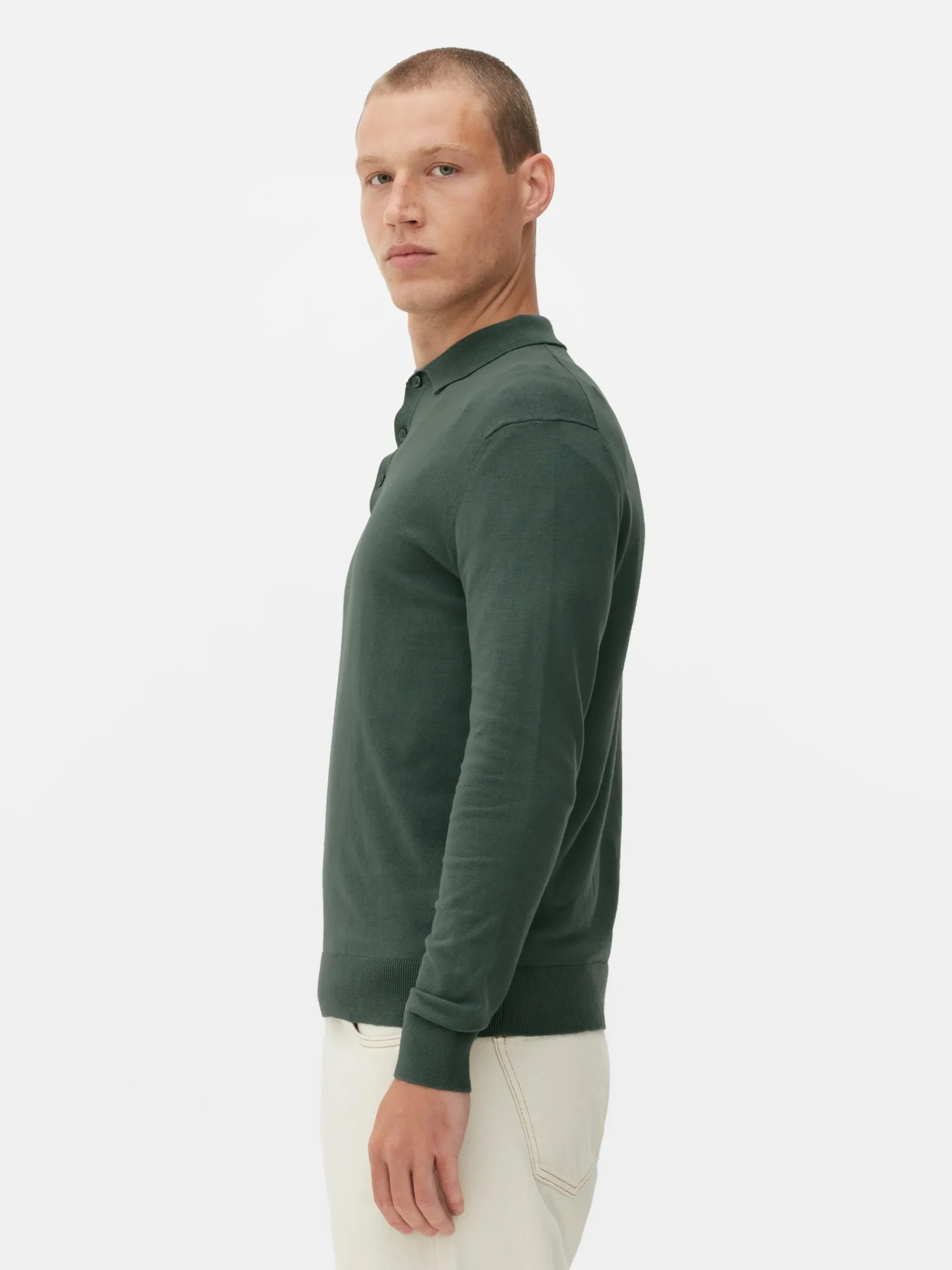 Pullover Und Cardigans|Primark Langärmeliger Polopullover Grün