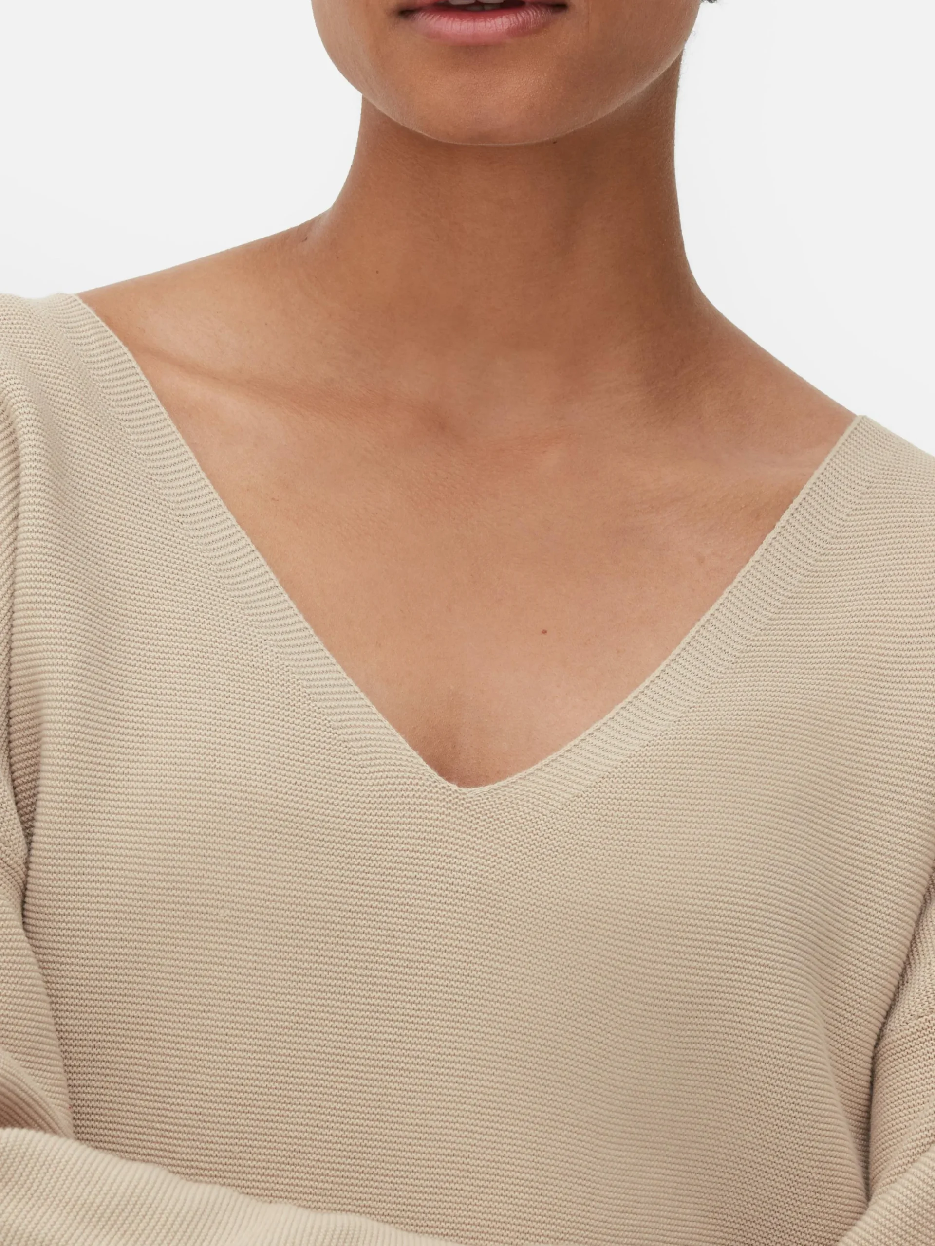 Pullover Und Cardigans|Primark Langärmeliger Pullover Mit U-Boot-Ausschnitt Naturfarben