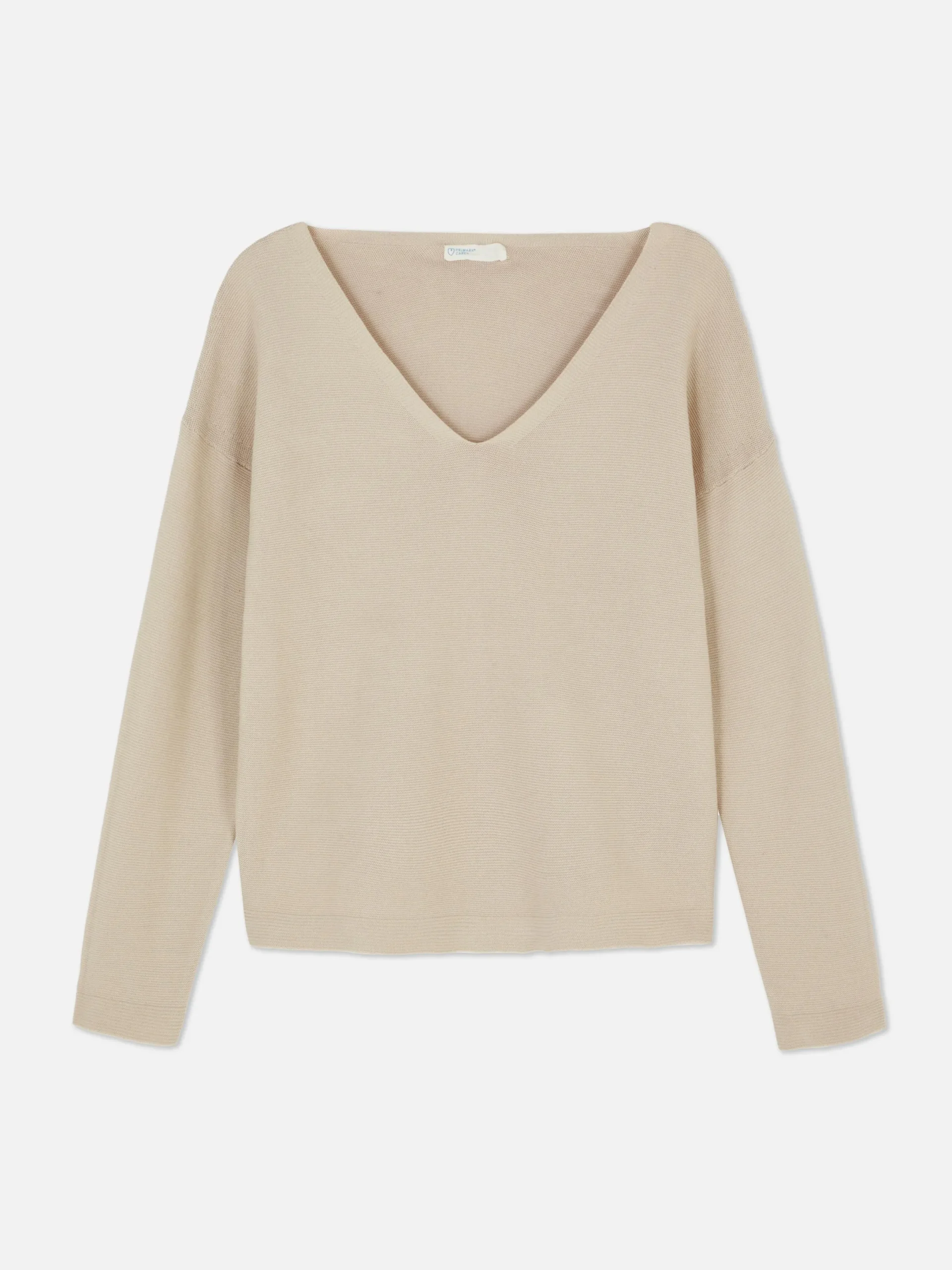 Pullover Und Cardigans|Primark Langärmeliger Pullover Mit U-Boot-Ausschnitt Naturfarben