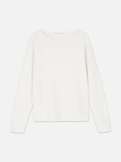 Pullover Und Cardigans|Primark Langärmeliger Pullover Mit U-Boot-Ausschnitt Weiß