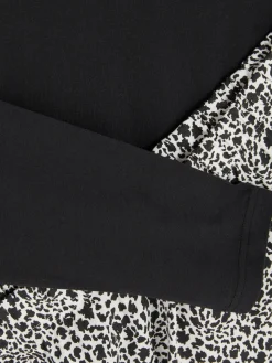 Schlafanzüge|Primark Langärmeliger Schlafanzug Mit Tasche Schwarz/Weiß