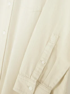 Hemden|Primark Langärmeliges Hemd Aus Baumwoll-Twill Beige