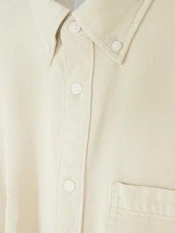 Hemden|Primark Langärmeliges Hemd Aus Baumwoll-Twill Beige
