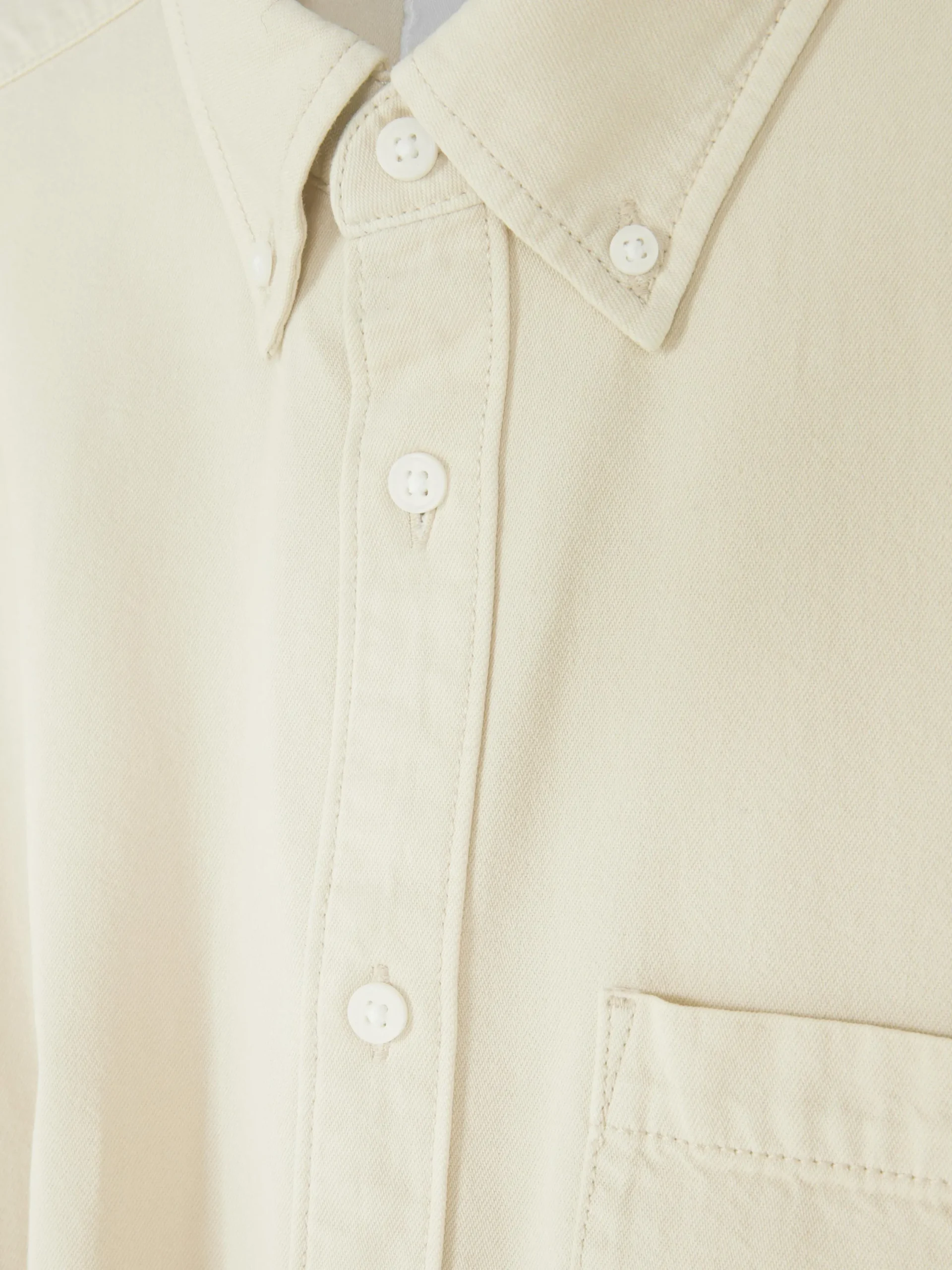 Hemden|Primark Langärmeliges Hemd Aus Baumwoll-Twill Beige