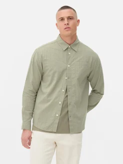 Hemden|Primark Langärmeliges Jacquardhemd Grün