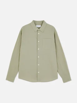 Hemden|Primark Langärmeliges Jacquardhemd Grün