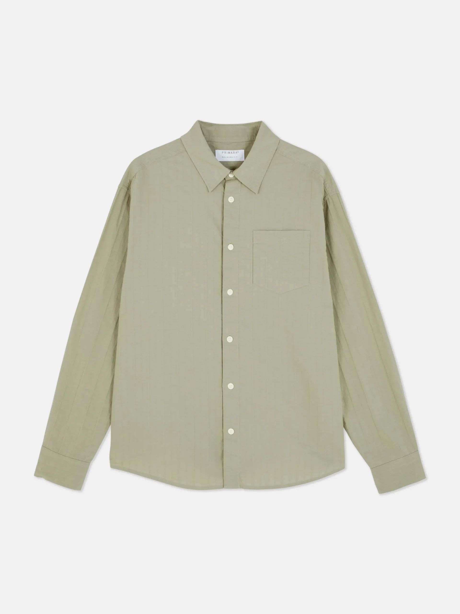 Hemden|Primark Langärmeliges Jacquardhemd Grün