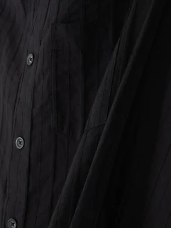 Hemden|Primark Langärmeliges Jacquardhemd Schwarz
