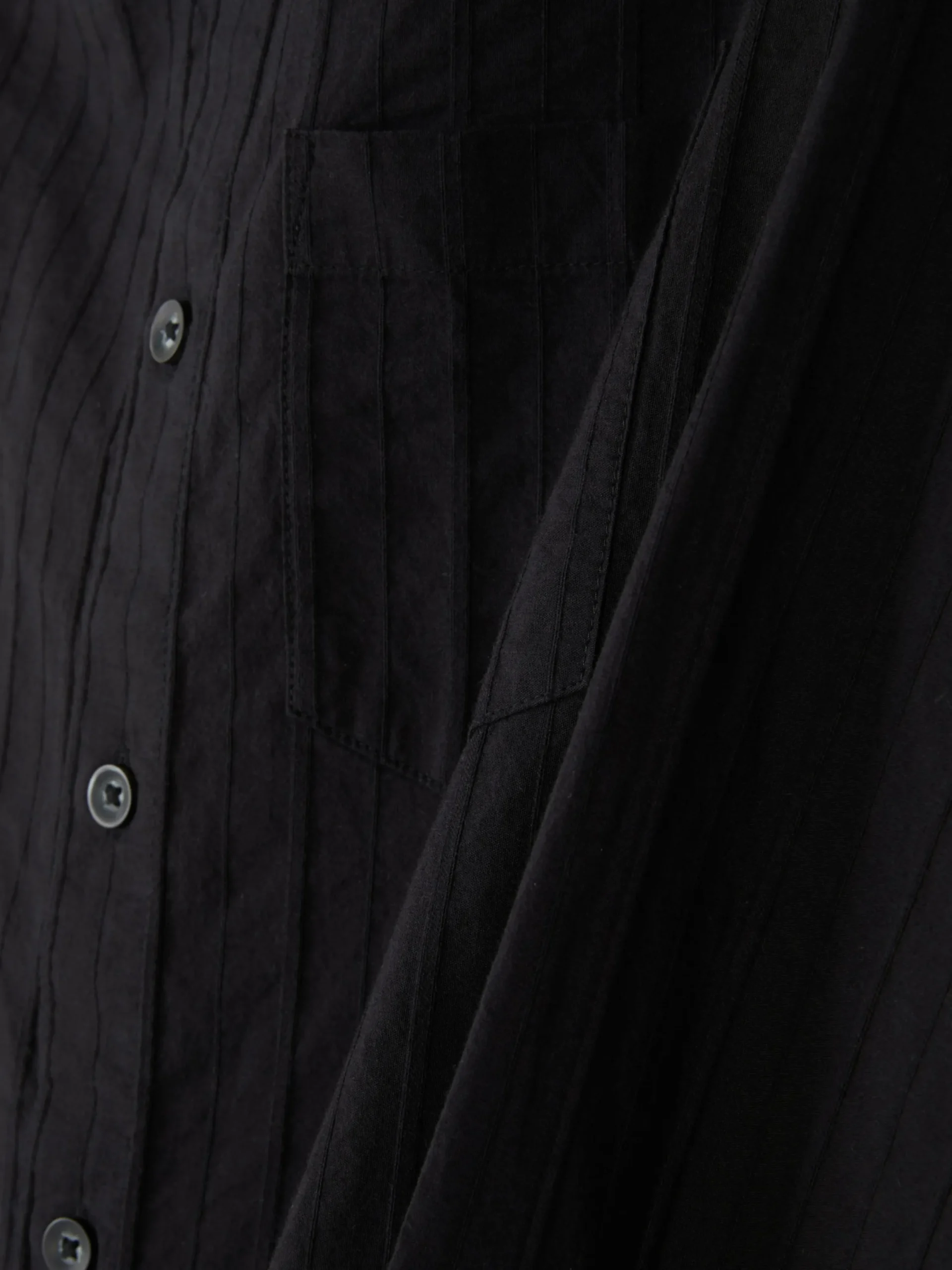 Hemden|Primark Langärmeliges Jacquardhemd Schwarz