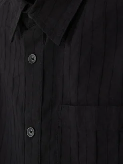 Hemden|Primark Langärmeliges Jacquardhemd Schwarz