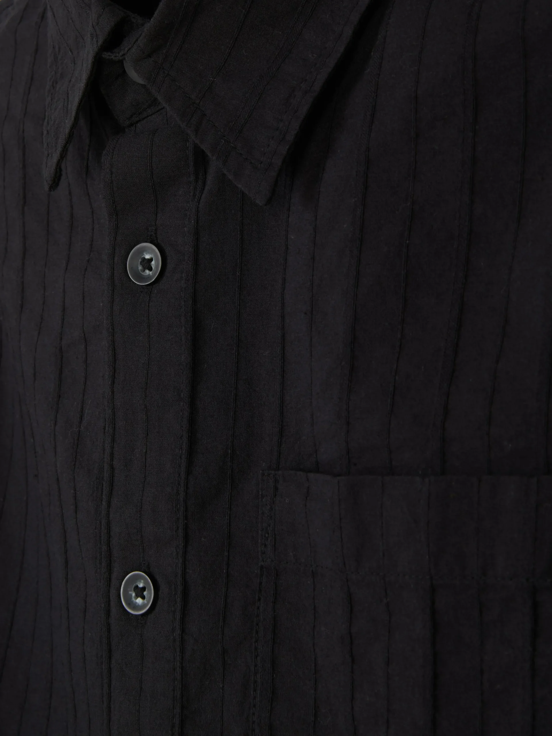 Hemden|Primark Langärmeliges Jacquardhemd Schwarz