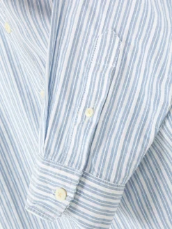 Hemden|Primark Langärmeliges Jacquardhemd Mit Streifen Hellblau