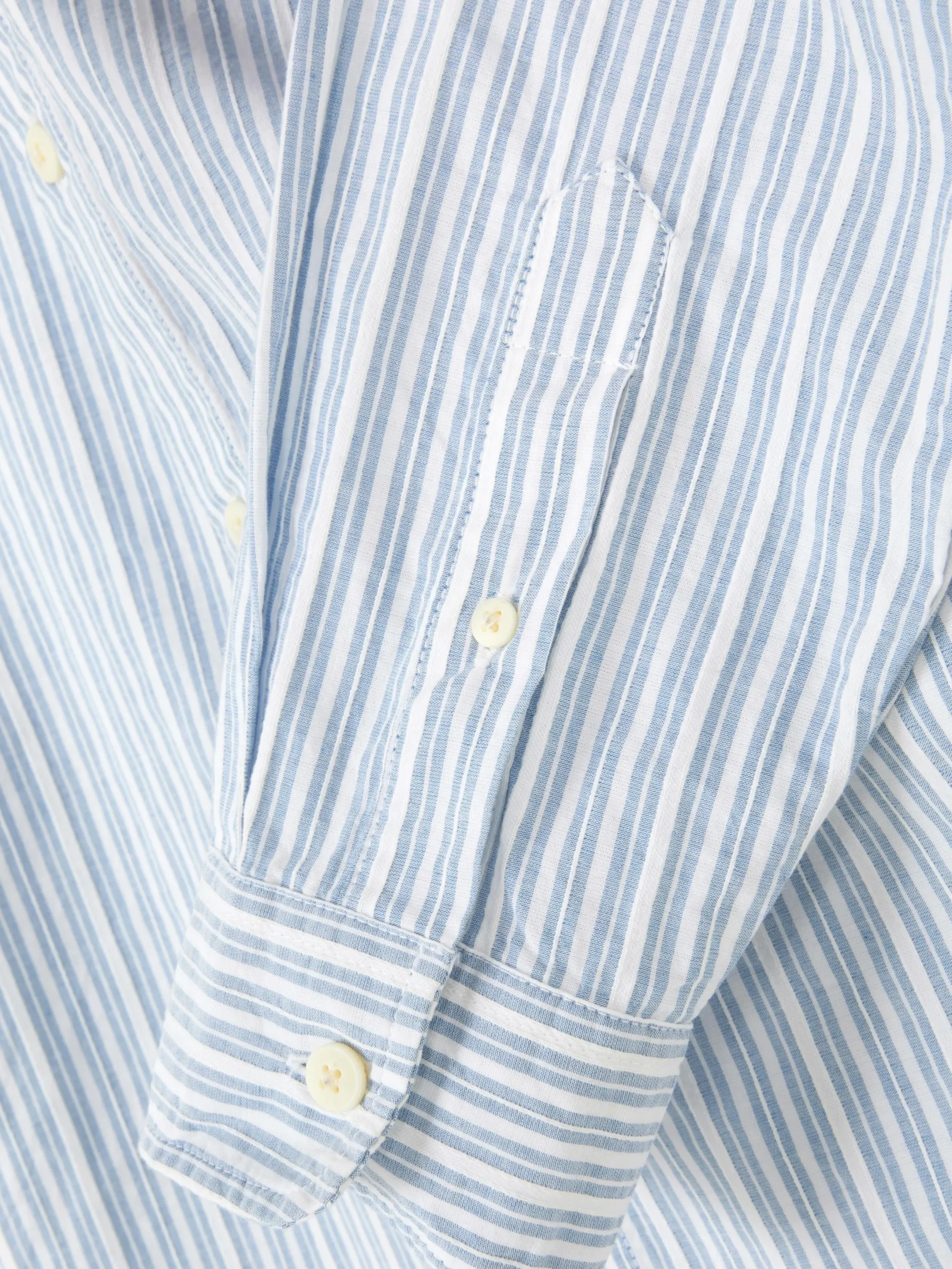 Hemden|Primark Langärmeliges Jacquardhemd Mit Streifen Hellblau