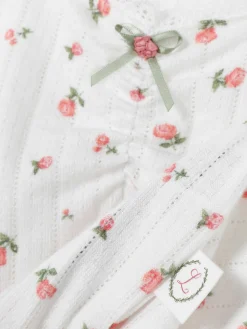 Schlafanzugoberteile|Primark Langärmeliges Pointelle-Schlafanzugtop Mit Rosen-Print Multi