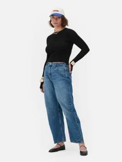Tops Und T-Shirts|Primark Langärmeliges „Rita Ora“ Stretch-T-Shirt Schwarz