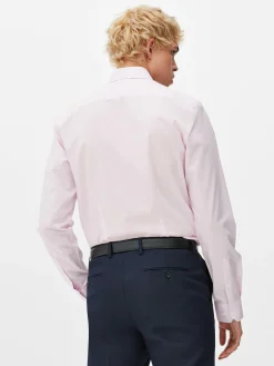 Hemden|Primark Langärmeliges Slim-Fit-Hemd Rosa