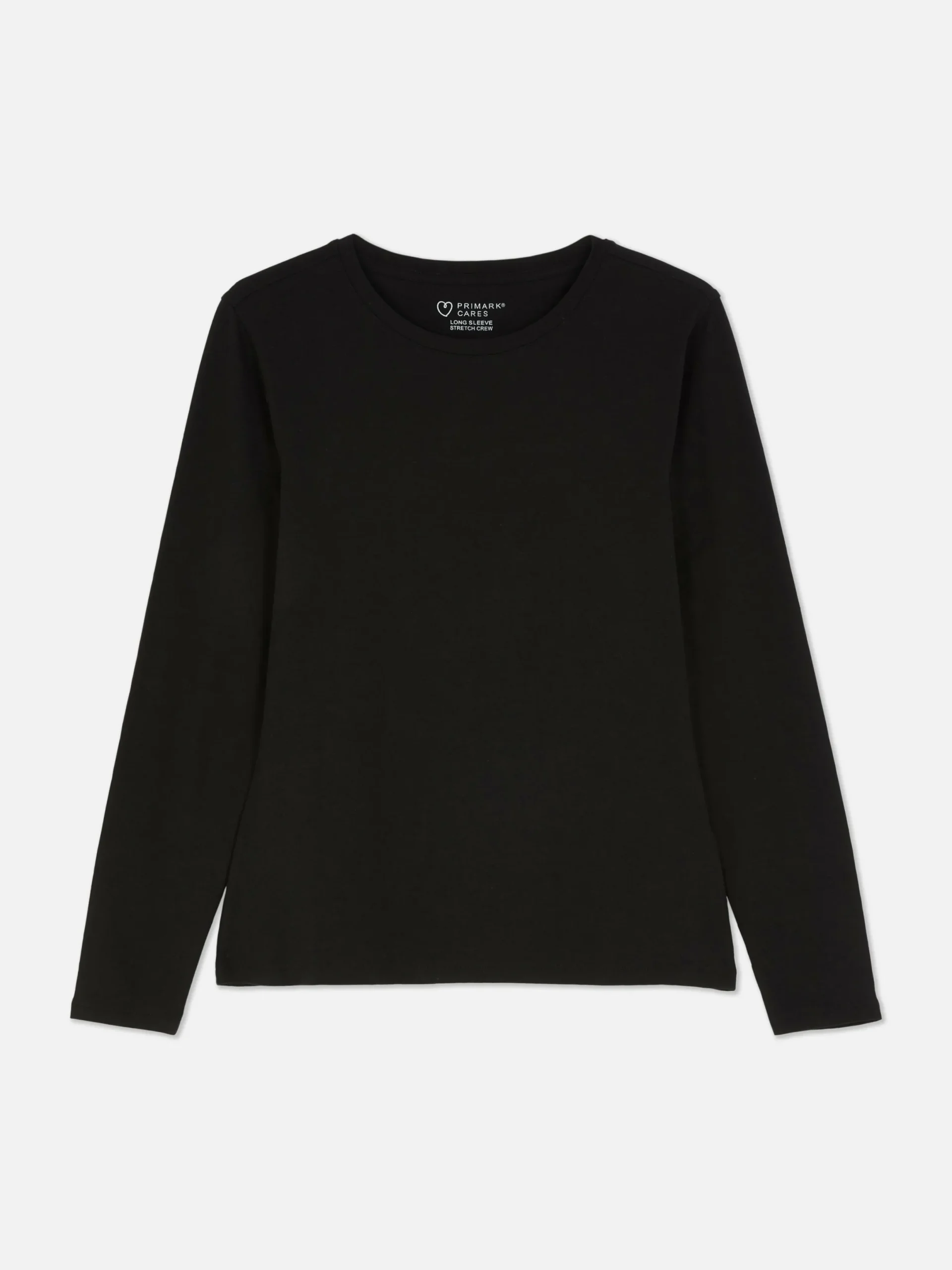 Tops Und T-Shirts|Primark Langärmeliges Stretch-T-Shirt Schwarz