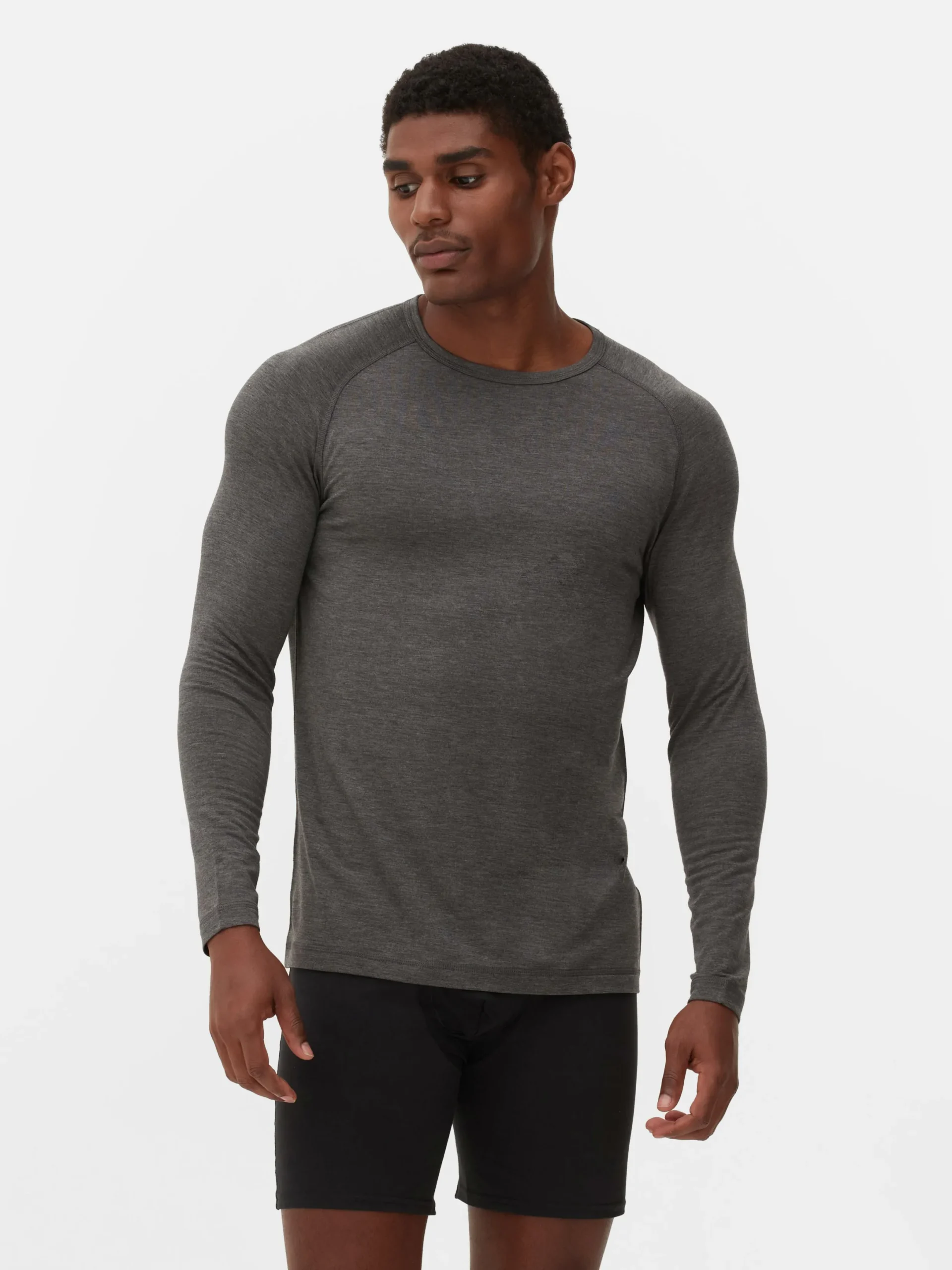 Sportbekleidung|Tops Und T-Shirts|Primark Langärmeliges Thermo-Oberteil Anthrazitfarben