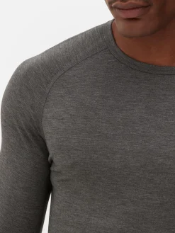 Sportbekleidung|Tops Und T-Shirts|Primark Langärmeliges Thermo-Oberteil Anthrazitfarben