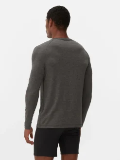 Sportbekleidung|Tops Und T-Shirts|Primark Langärmeliges Thermo-Oberteil Anthrazitfarben