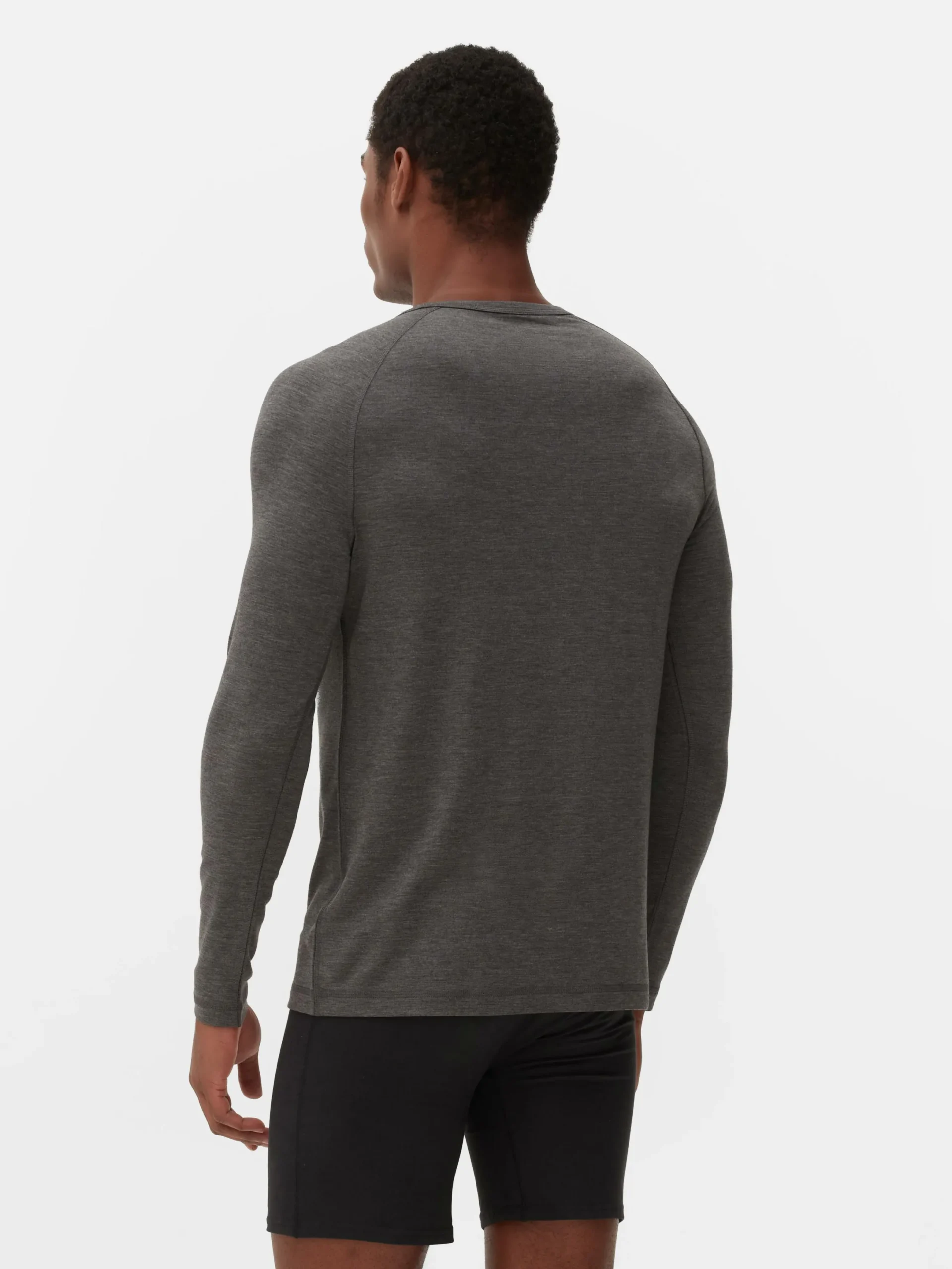 Sportbekleidung|Tops Und T-Shirts|Primark Langärmeliges Thermo-Oberteil Anthrazitfarben
